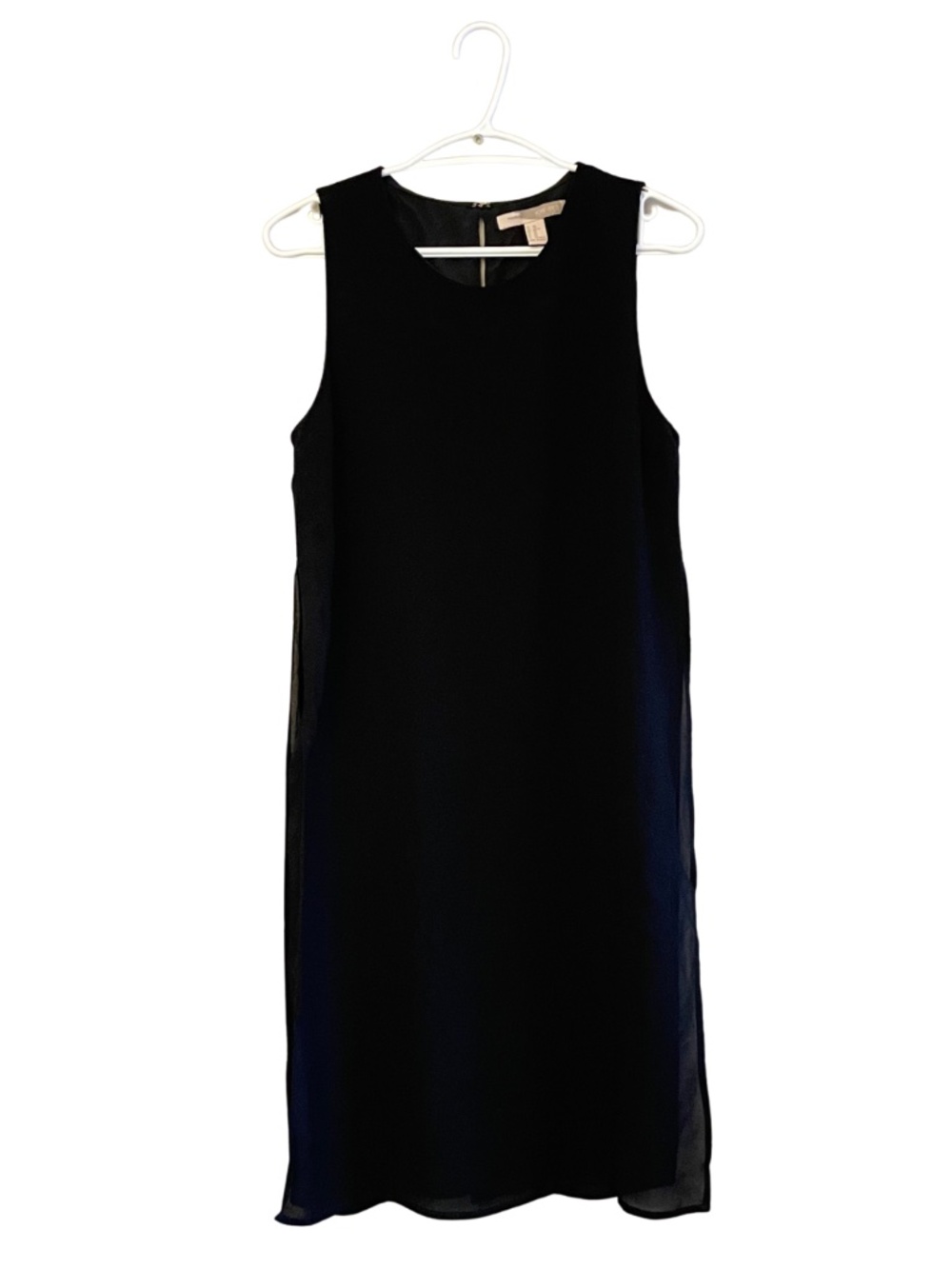 4/$20➡️ Forever 21 Black Sleeveless Sheer Tunic Side & Tulip Back Slits – XS EUC